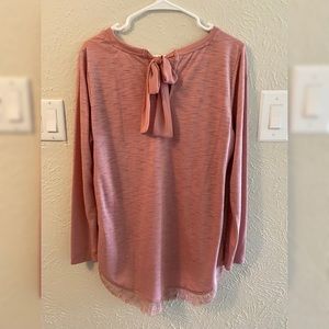 Long sleeve pink shirt - size L